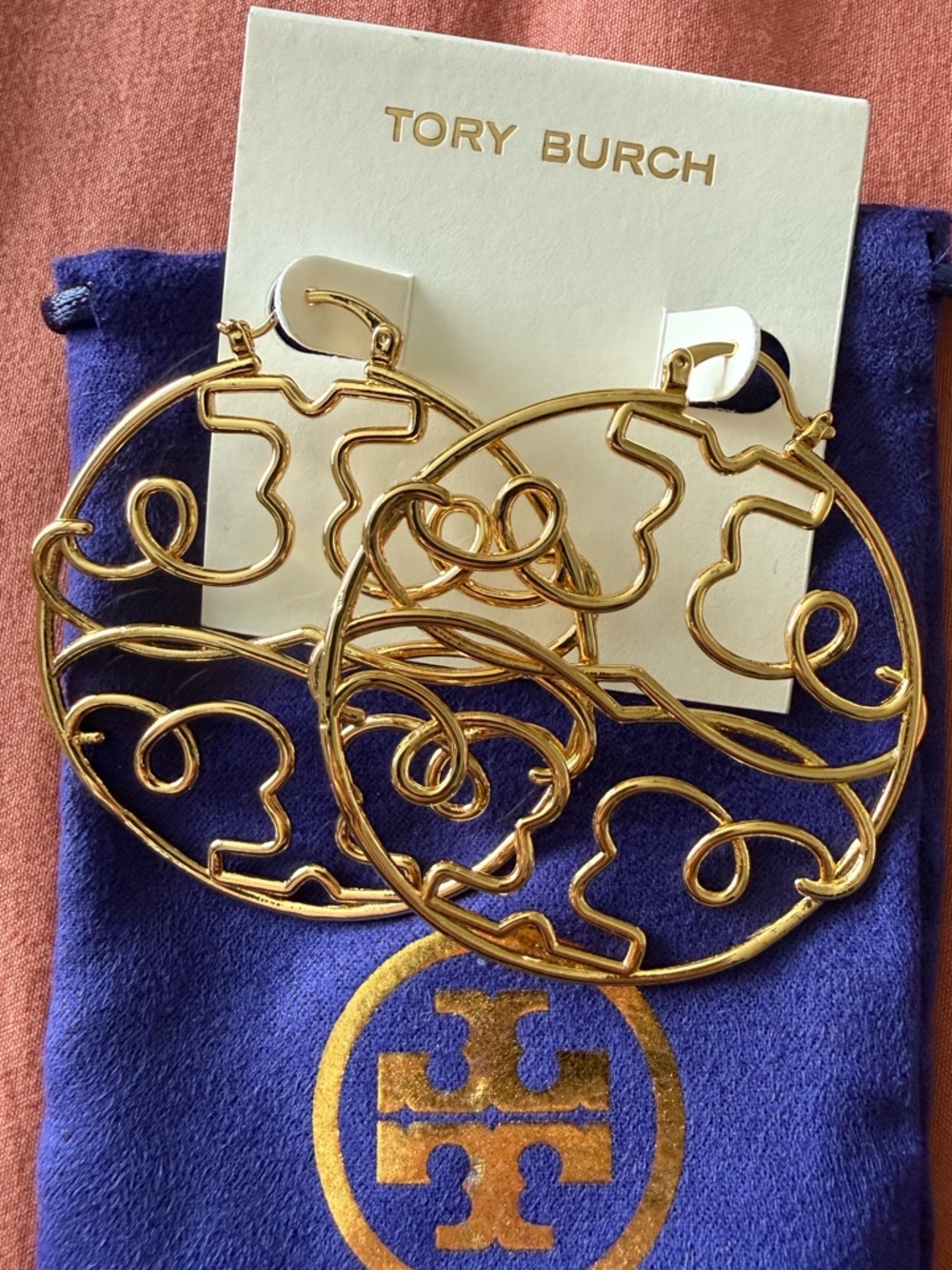 Tory Burch | Twisted Miller Hoop Earrings | Gold